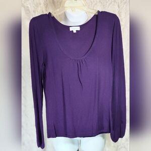 Joseph A. Purple Fitted Knit Top NWOT